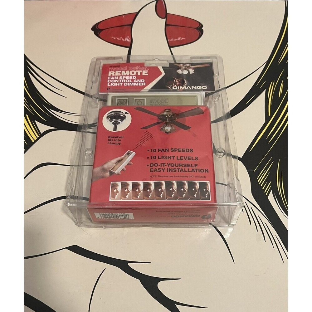 Hampton Remote Ceiling Fan Light Dimmer And 10 Speed Control RC1000B Vintage NEW